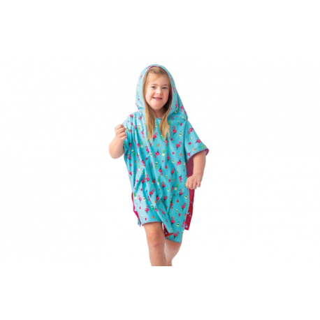 Πόντσο θαλάσσης διπλής όψης FlapJackKids Unicorn / Tropical  2-6 ετών
