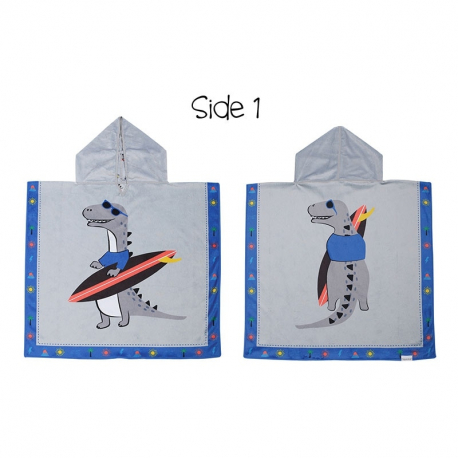 Πόντσο θαλάσσης διπλής όψης FlapJackKids Dino 2-6 ετών