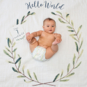 Κουβέρτα φωτογράφισης και κάρτες Milestones Lulujo baby Hello World