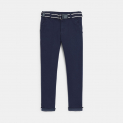 Okaidi Παντελόνι chino slim + ζώνη για αγόρια
