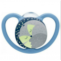 Πιπίλες νύχτας Nuk® Space Night Boy (6-18m) με θήκη σετ των 2