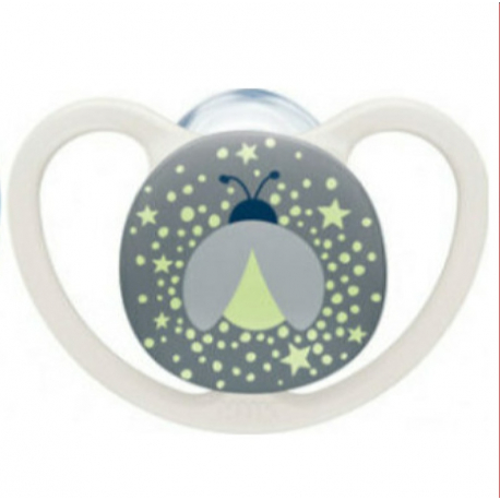 Πιπίλες νύχτας Nuk® Space Night Boy (6-18m) με θήκη σετ των 2