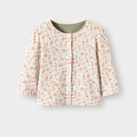 Obaibi Ζακέτα δύο όψεων με σχέδιο φρούτα πορτοκαλί για μωρά κοριτσάκια
