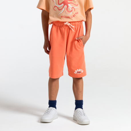 Okaidi Βερμούδα βαμβακερή πορτοκαλί για αγόρια
