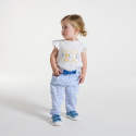 Obaibi T-shirt blanc a message "soleil" bebe fille
