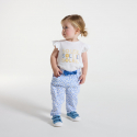 Obaibi T-shirt blanc a message "soleil" bebe fille