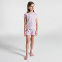 Okaidi Pyjama court jersey coeur rose fille