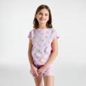 Okaidi Pyjama court jersey coeur rose fille