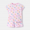 Okaidi Pyjama court jersey coeur rose fille