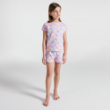 Okaidi Pyjama court jersey coeur rose fille