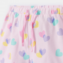Okaidi Pyjama court jersey coeur rose fille
