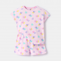Okaidi Pyjama court jersey coeur rose fille