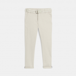 Okaidi Παντελόνι chino slim + ζώνη για αγόρια