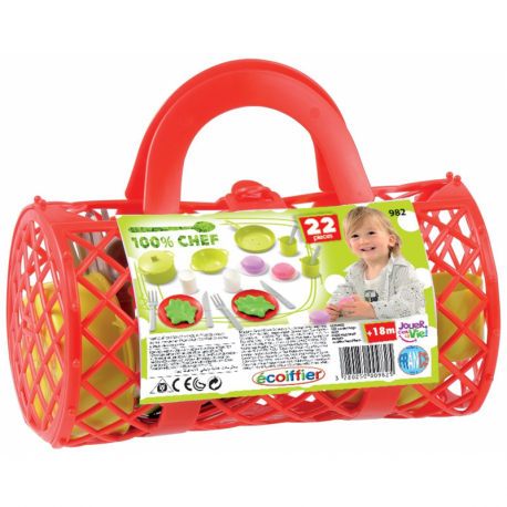 Καλάθι με σετ τσαγιού Ecoiffier 100 Chef