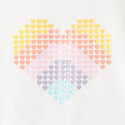 Okaidi Μπλούζα λευκή με σχέδιο καρδιά για κορίτσια
