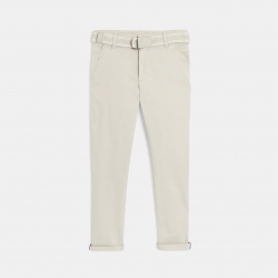 Okaidi Παντελόνι chino slim + ζώνη για αγόρια