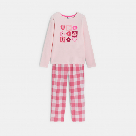 Okaidi Πιτζάμα 2 τεμαχίων, καρδιές, ροζ για κορίτσια