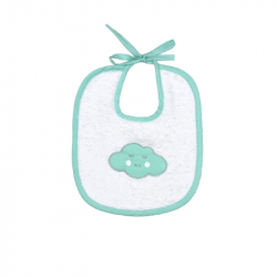 Σαλιάρα πετσετέ με κορδόνι Baby Star Σύννεφο Μέντα