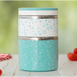 Kiokids Θερμός φαγητού 930ml με 2 θαλάμους σιέλ