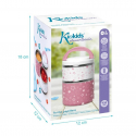 Kiokids® Θερμός φαγητού 930ml με 2 θαλάμους ροζ