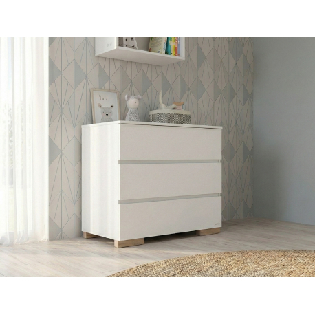 Βρεφική Συρταριέρα Casababy Stars White/Natural