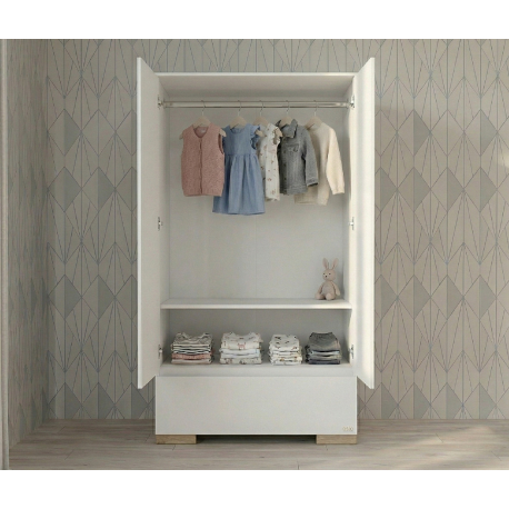 Βρεφική ντουλάπα Casababy Stars White/Natural