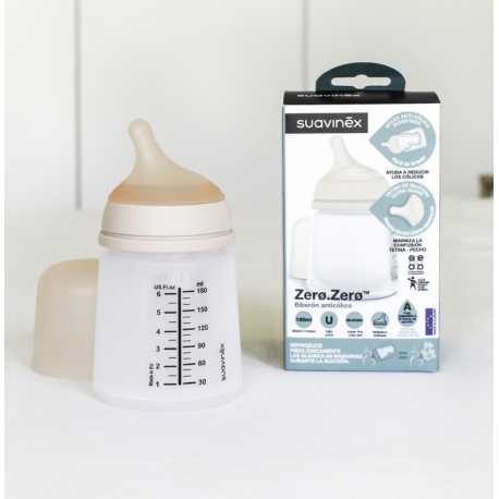 Suavinex Μπιμπερό Anti-Colic με θηλή Zero.Zero ρυθμιζόμενης ροής 180ml (1τμχ)