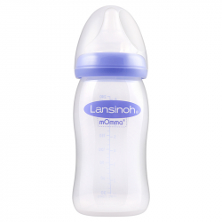 Lansinoh® Μπιμπερό 240 ml με θηλή μεσαίας ροής NaturalWave® (1τμχ)