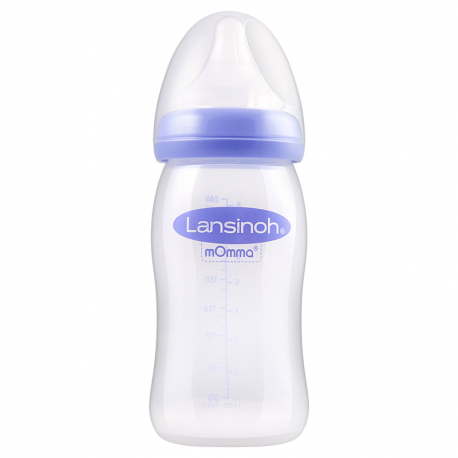 Lansinoh® Μπιμπερό 240 ml με θηλή μεσαίας ροής NaturalWave® (1τμχ)