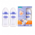 Μπιμπερό Lansinoh® 240 ml με θηλή μεσαίας ροής NaturalWave® σετ των 2
