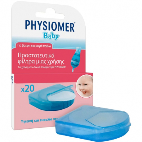 Physiomer® Baby ανταλλακτικά φίλτρα ρινικού αποφρακτήρα 20 τεμάχια