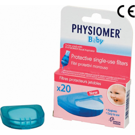 Physiomer® Baby ανταλλακτικά φίλτρα ρινικού αποφρακτήρα 20 τεμάχια