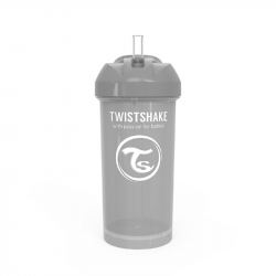 Κύπελλο Twistshake Straw Cup Pastel Grey 360ml