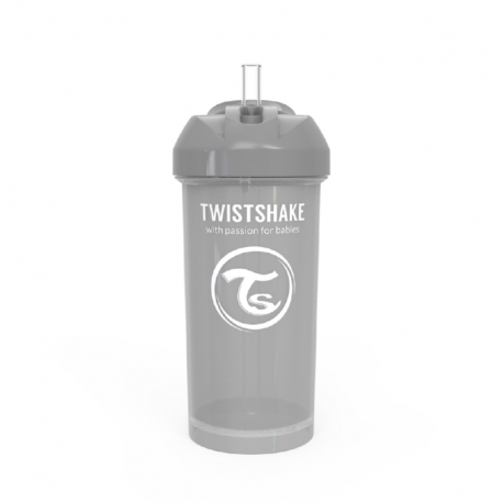 Κύπελλο Twistshake Straw Cup Pastel Grey 360ml