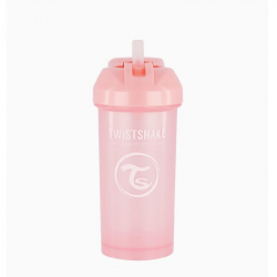 Twistshake Κύπελλο Straw Cup Pastel Pink 360ml