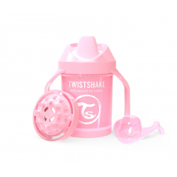 Twistshake Κύπελλο Mini Cup Pastel Pink με μίξερ φρούτων 230ml
