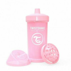Twistshake Κύπελλο Kid Cup Pastel Pink με μίξερ φρούτων 360ml