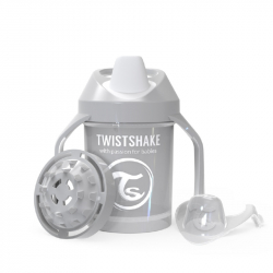 Twistshake Κύπελλο Mini Cup Pastel Grey με μίξερ φρούτων 230ml