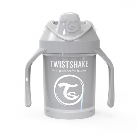 Κύπελλο Twistshake Mini Cup Pastel Grey με μίξερ φρούτων 230ml