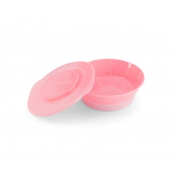 Twistshake Μπολ φαγητού αντιολισθητικό Pastel Pink 6m+