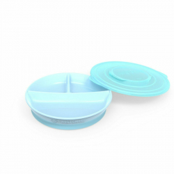 Twistshake Πιάτο αντιολισθητικό με χωρίσματα Pastel Blue 6m+