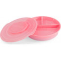 Πιάτο αντιολισθητικό Twistshake με χωρίσματα Pastel Pink 6m+