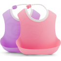 Σαλιάρες Twistshake Pastel Pink/Purple σετ των 2