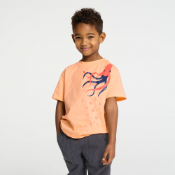 Okaidi T-shirt orange a motif marin garcon