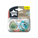 Πιπίλες Tommee Tippee Moda 0-6m για αγόρι, σετ των 2