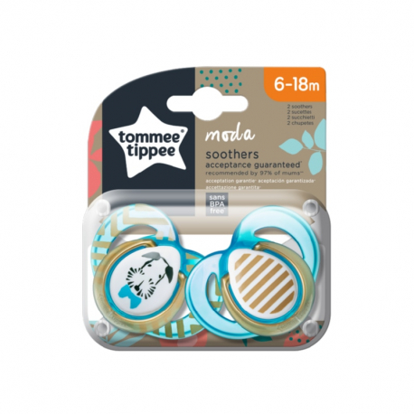 Πιπίλες Tommee Tippee Moda 6-18m για αγόρι σετ των 2