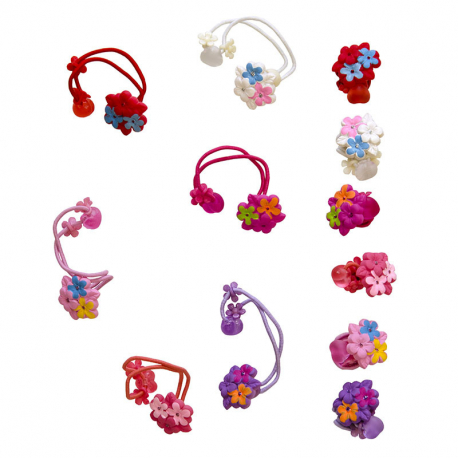 Λαστιχάκια G&amp;P Accessories με λουλουδάκια σετ των 2