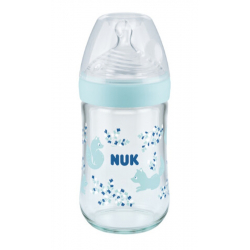 NUK® μπιμπερό Nature Sense με δείκτη ελέγχου θερμοκρασίας 240 ml 0-6M