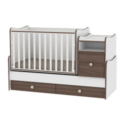 Πολυμορφικό κρεβάτι LoreLLi® Trend Plus White - Walnut
