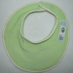 Σαλιάρα φροτέ με velcro Nona Bebe μικρή Πράσινη/Εκρού ρέλι